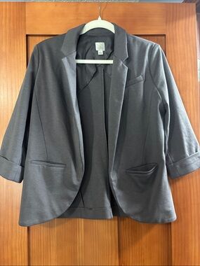 LC Lauren Conrad Gray Open-Front Women's Blazer